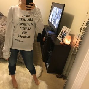 Kitson/God Save LA White Pullover Top